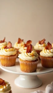 Maple Bacon Cupcakes Recipe with Silky Maple Buttercream