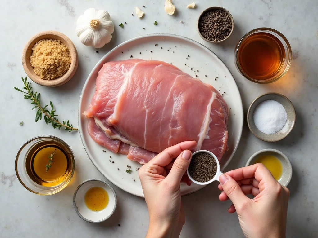Ingredients for maple glazed pork loin
