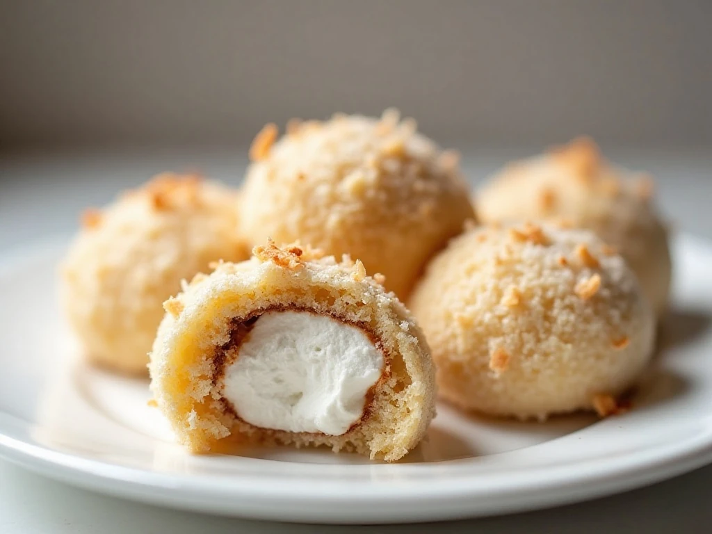 Finished no-bake chocolate marshmallow coconut cookies