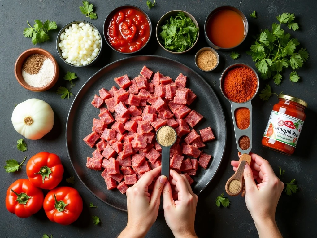 Ingredients for the ultimate meat lovers chili recipe
