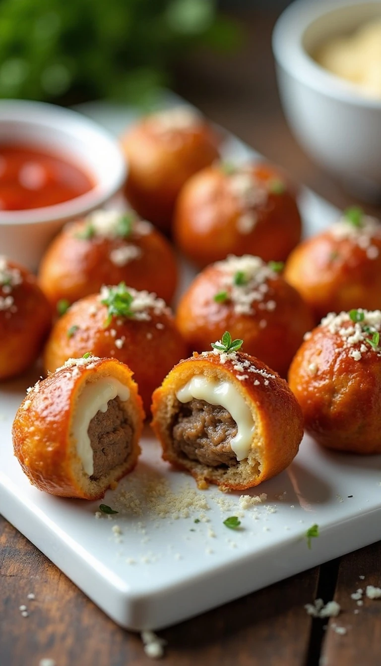Easy Cheesy Meatball Bombs Recipe