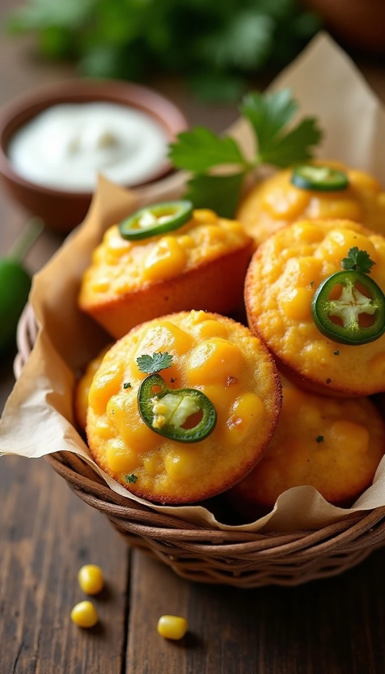 Easy Mexican Cornbread Mini Muffins Recipe