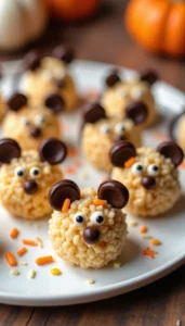 Adorable Mice Rice Krispie Treats Recipe for Halloween Parties