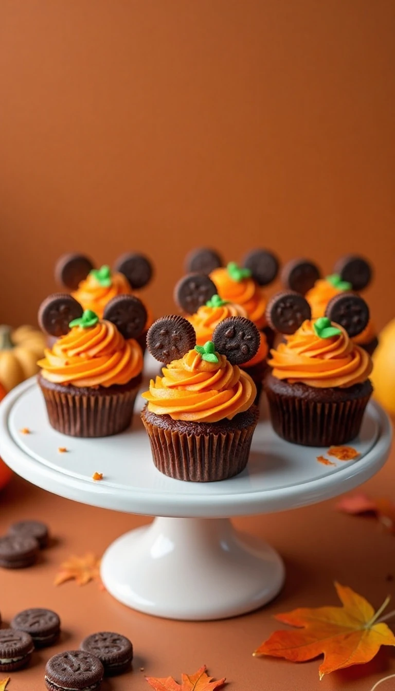 Easy Mickey Mouse Pumpkin Cupcakes Recipe