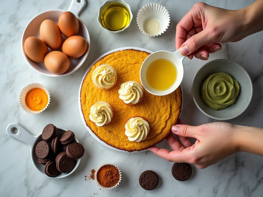 Ingredients for easy Mickey Mouse pumpkin cupcakes