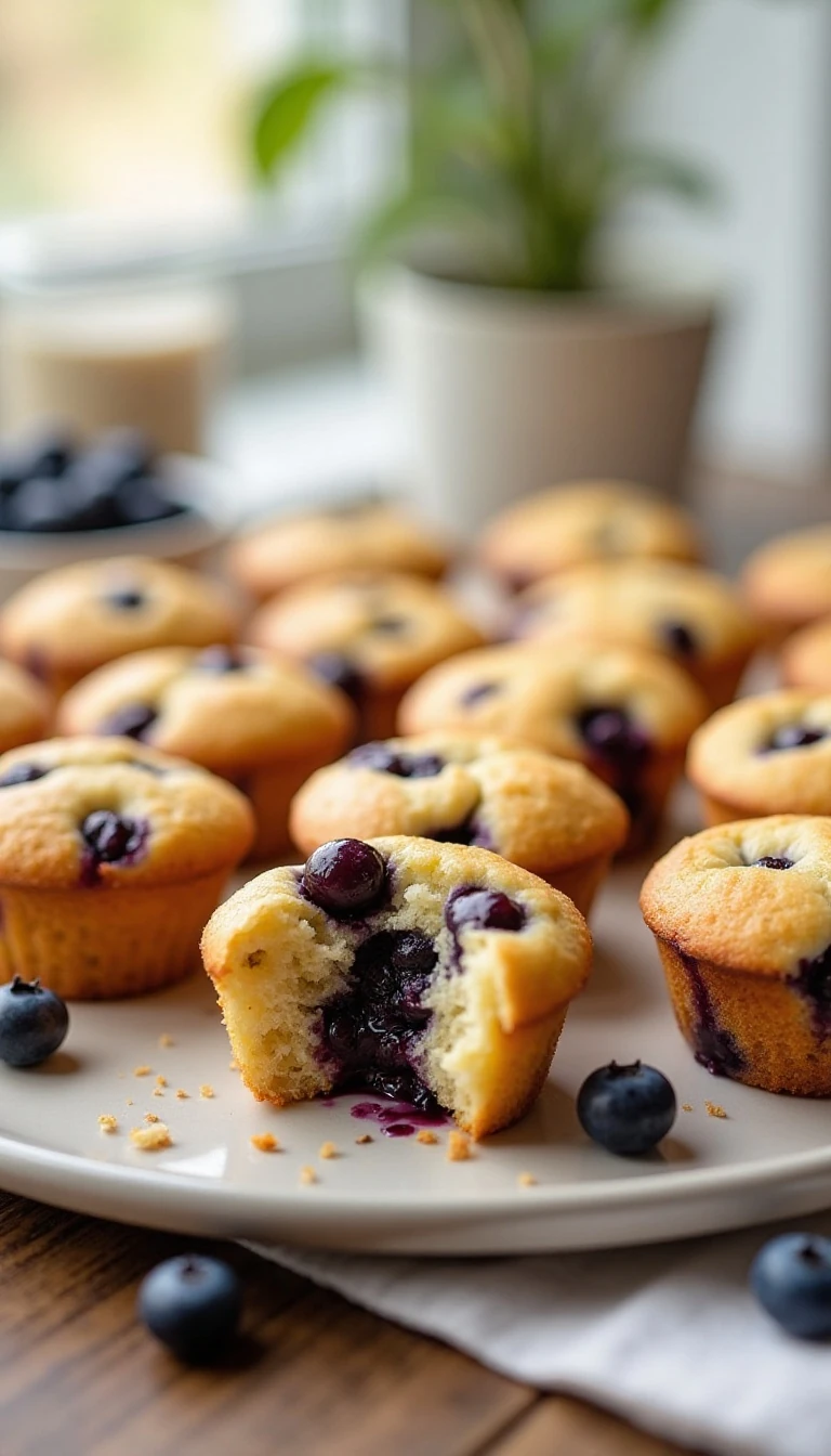 Mini Blueberry Muffins: Bite-Sized Bursts of Berry Flavor