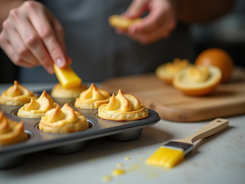 Vented and egg-washed mini pot pie crusts