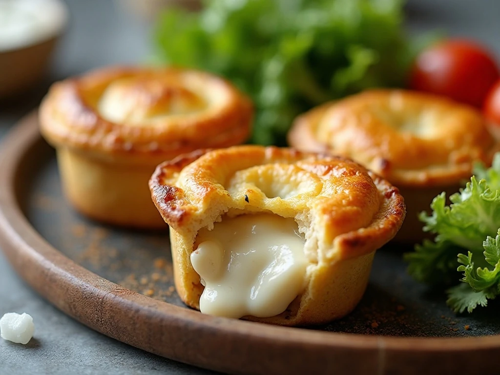 Mini chicken pot pies served with salad