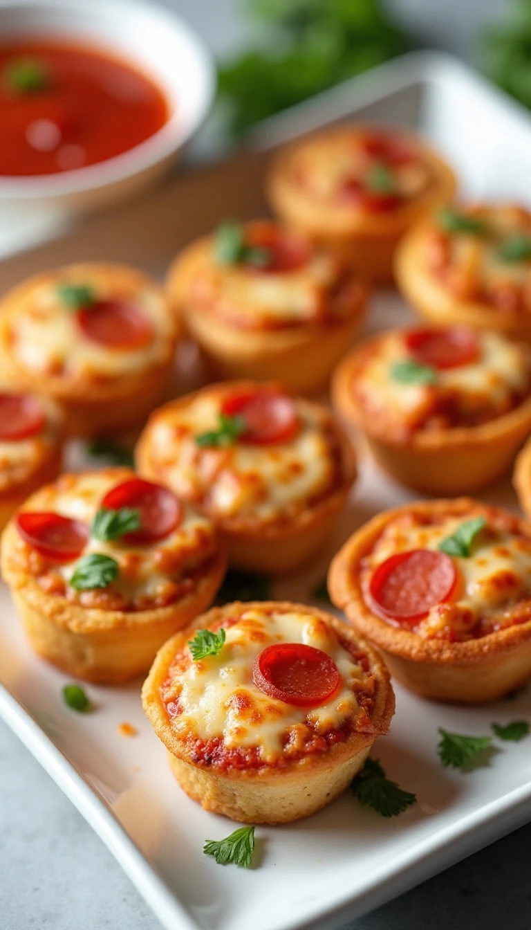 Mini Pepperoni Pizza Dip Bites Recipe