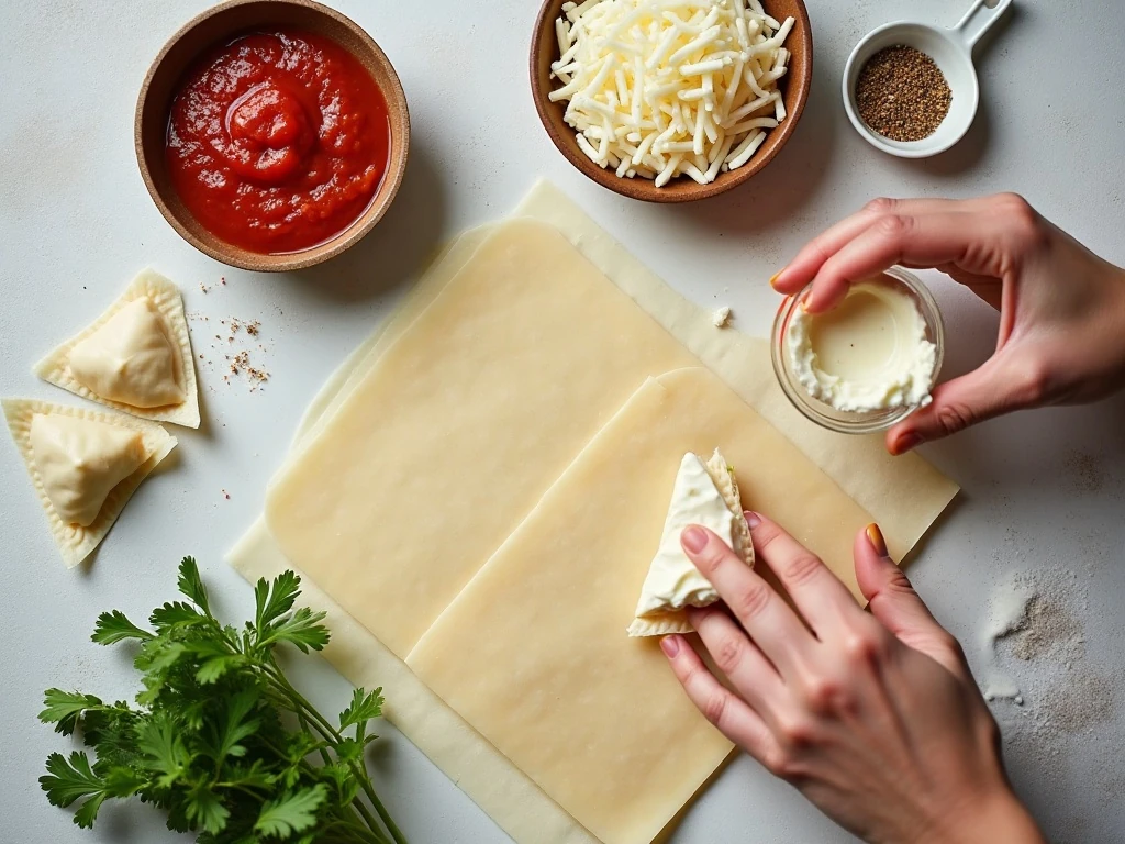 Ingredients for mini pepperoni pizza dip bites