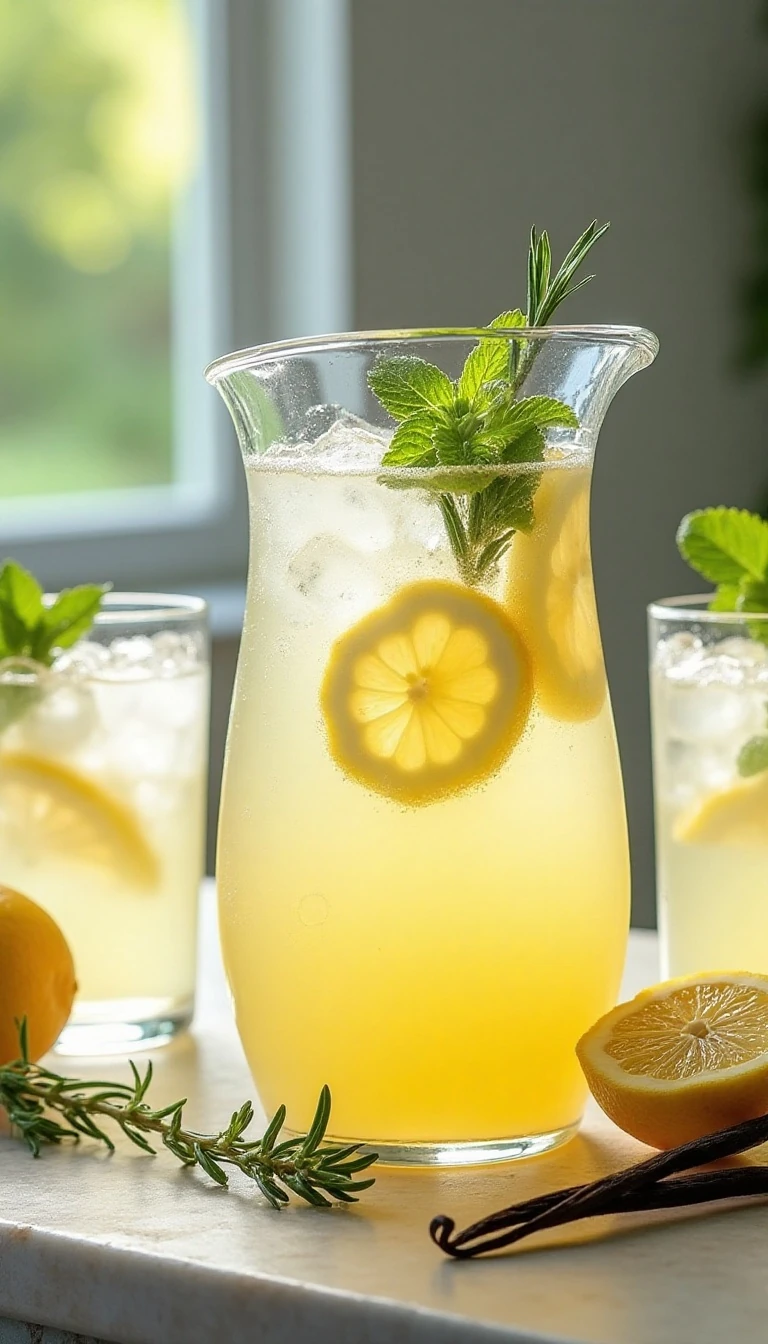 Refreshing Mint and Rosemary Lemonade with Vanilla Recipe