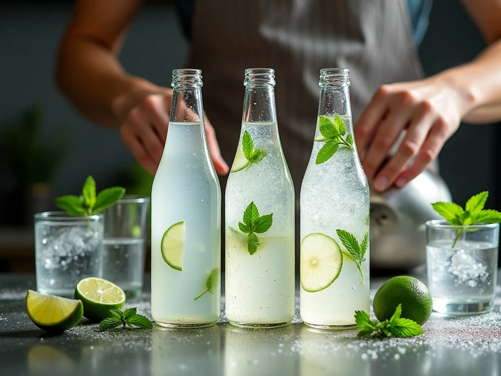 Sparkling water, seltzer, and club soda options for the recipe