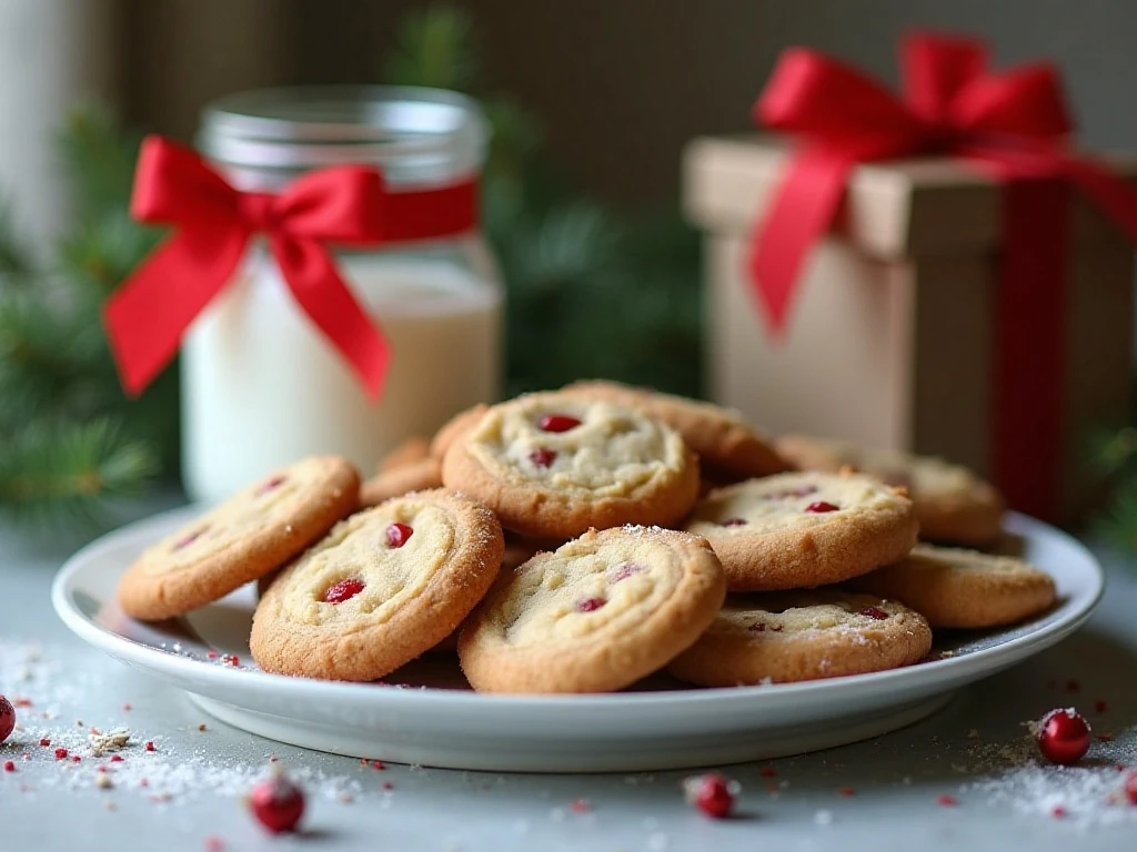 MM Christmas Cookies arranged for holiday serving and gifts