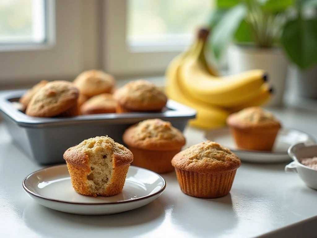 Banana muffins ready for storage or serving