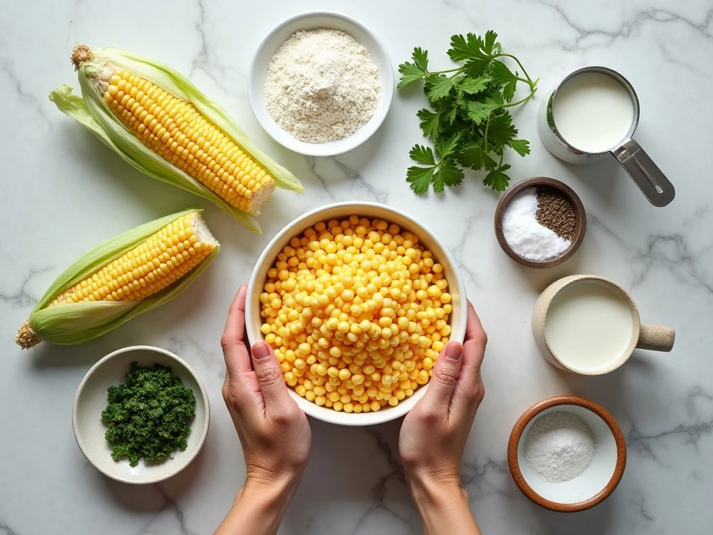 Ingredients for a simple skillet corn recipe