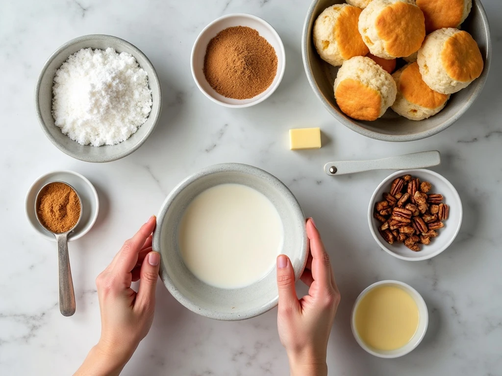 Ingredients for easy monkey bread muffins