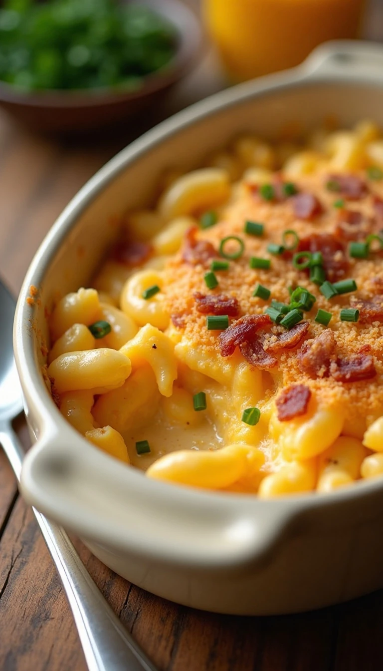Mouthwatering Breakfast Mac and Cheese Recipe with Bacon, Eggs, and Crispy Panko