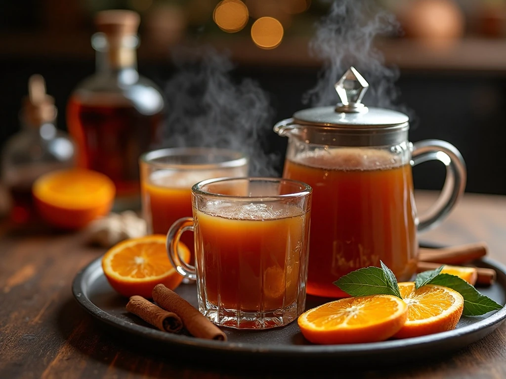 Mulled cider prepared for serving and reheating at a party