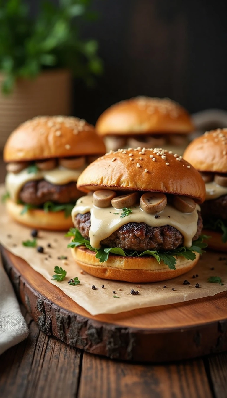 Mushroom and Swiss Crock Pot Burgers Recipe