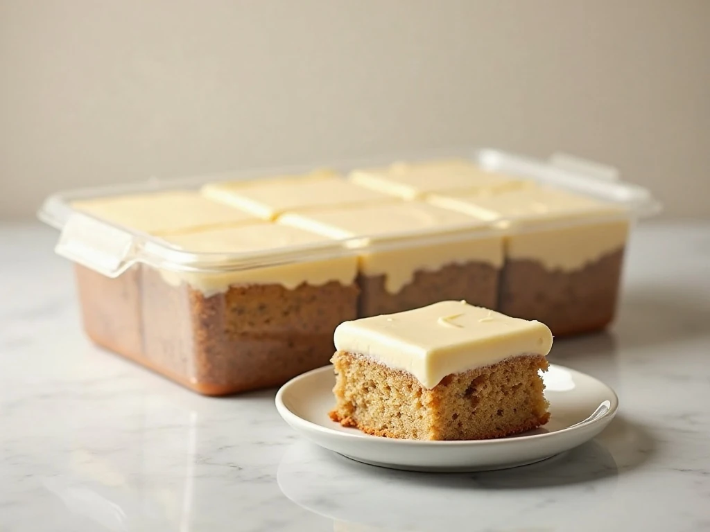 Stored banana cake with cream cheese frosting