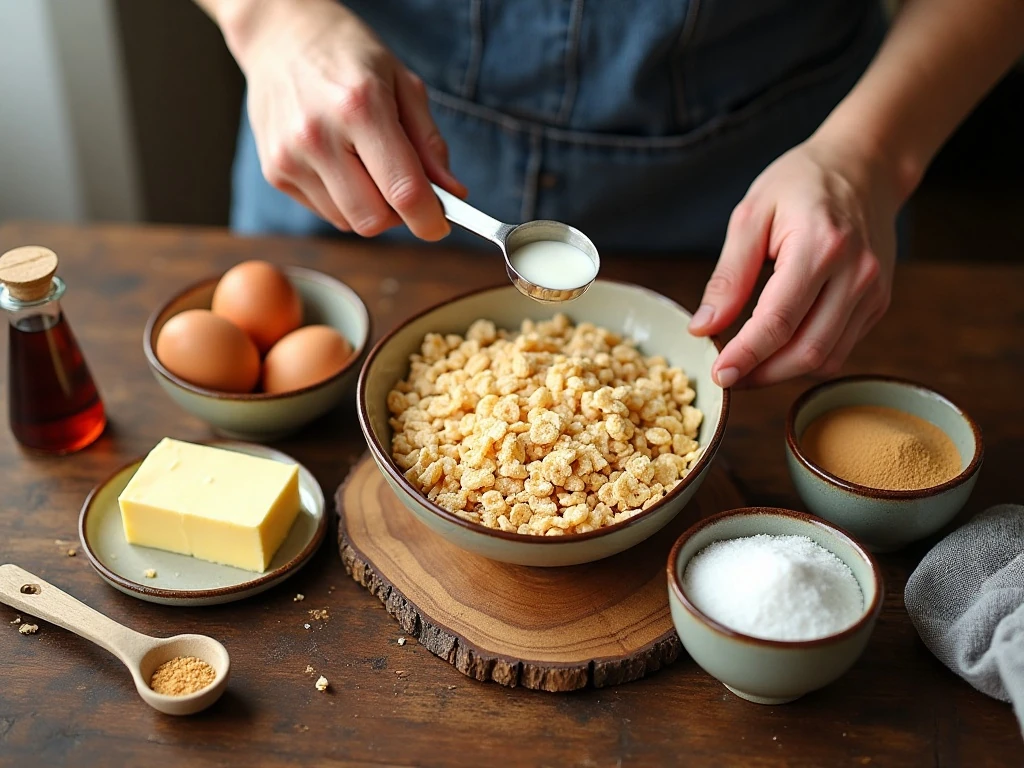 Ingredients for old-fashioned New England Grape-Nuts pudding