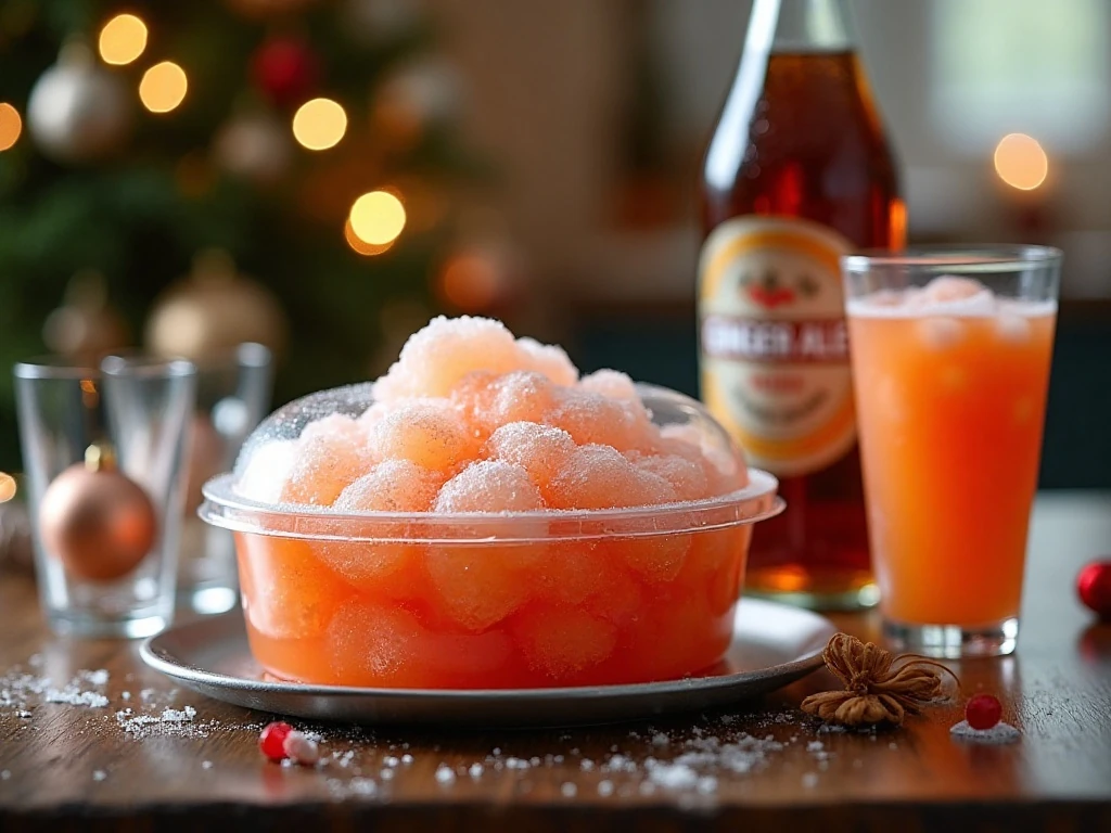 Make-ahead frozen Christmas slush ready to thaw and serve