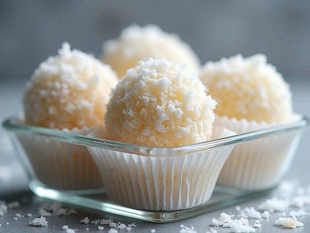 Chilled Newfoundland snowballs prepared for storage and serving