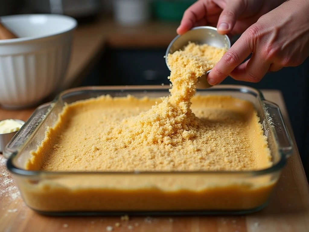 Preparing the Golden Oreo crust for caramel apple lush