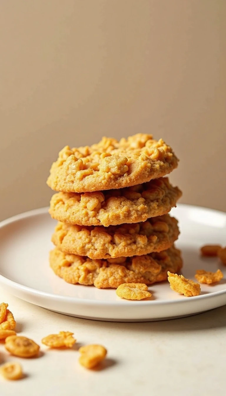 Easy No-Bake Cereal Cookies Recipe with Peanut Butter