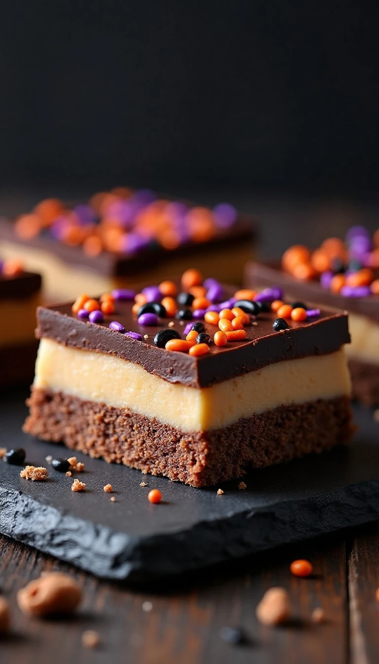 No-Bake Chocolate Halloween Bars Recipe