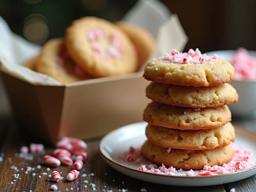 Stored and decorated no-bake Christmas cookies