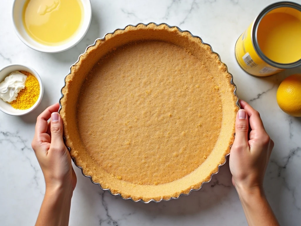 Ingredients for an easy no-bake lemon icebox pie