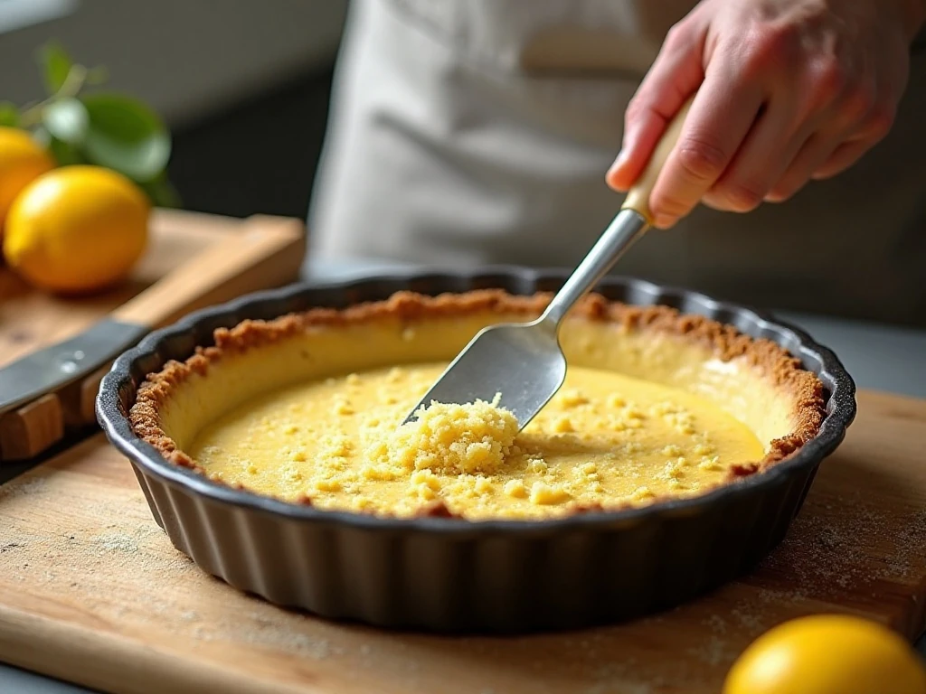 Preparing the Lemon Oreo crust for a no-bake cheesecake pie