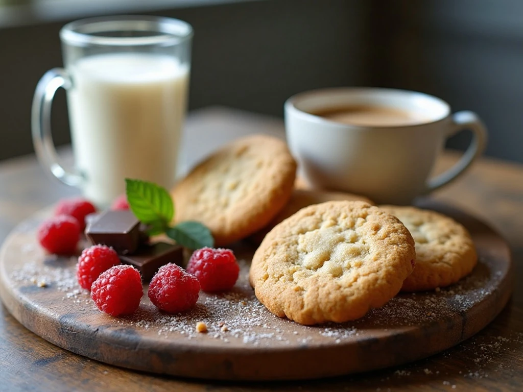 No-bake vanilla cookies with dessert pairings