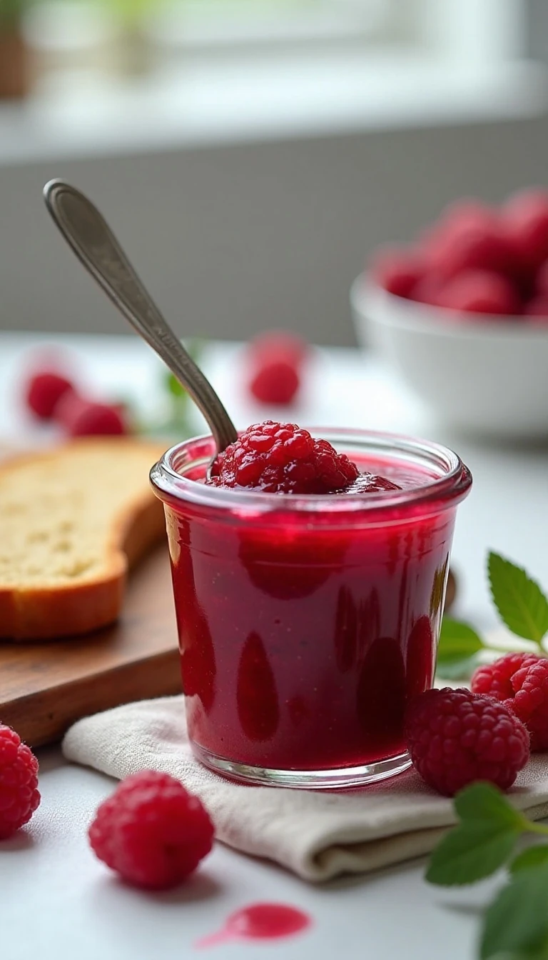 Easy No-Cook Raspberry Freezer Jam Recipe