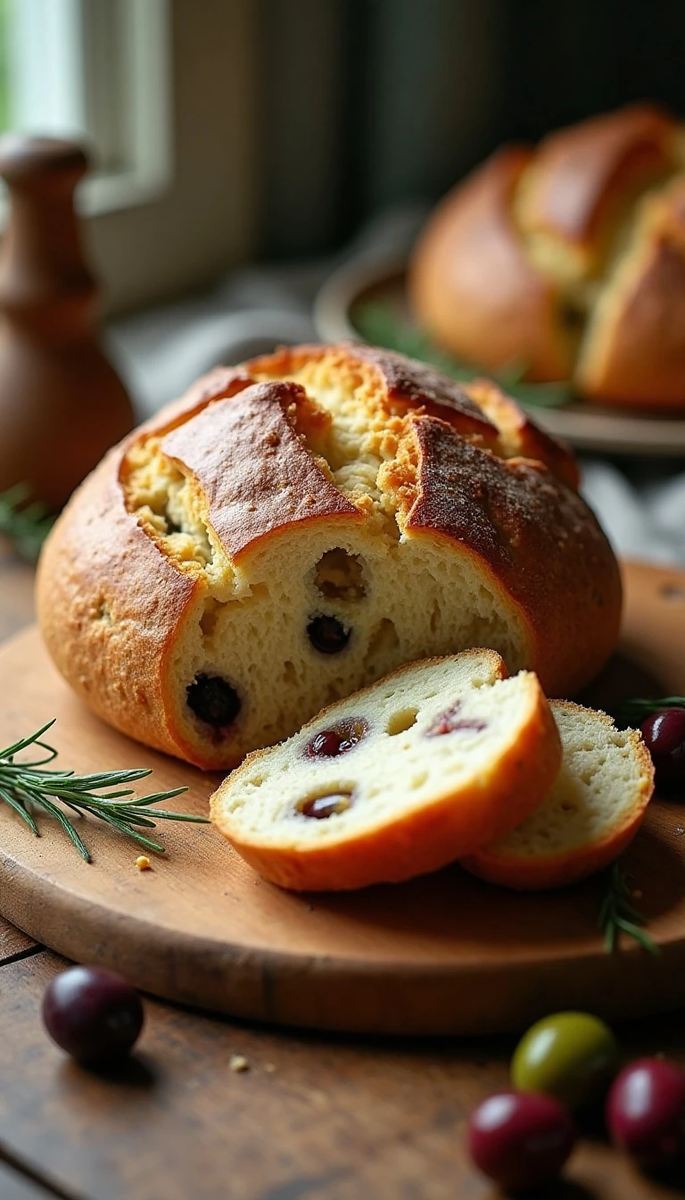 No-Knead Olive Bread: Easy, Flavorful, and Crusty