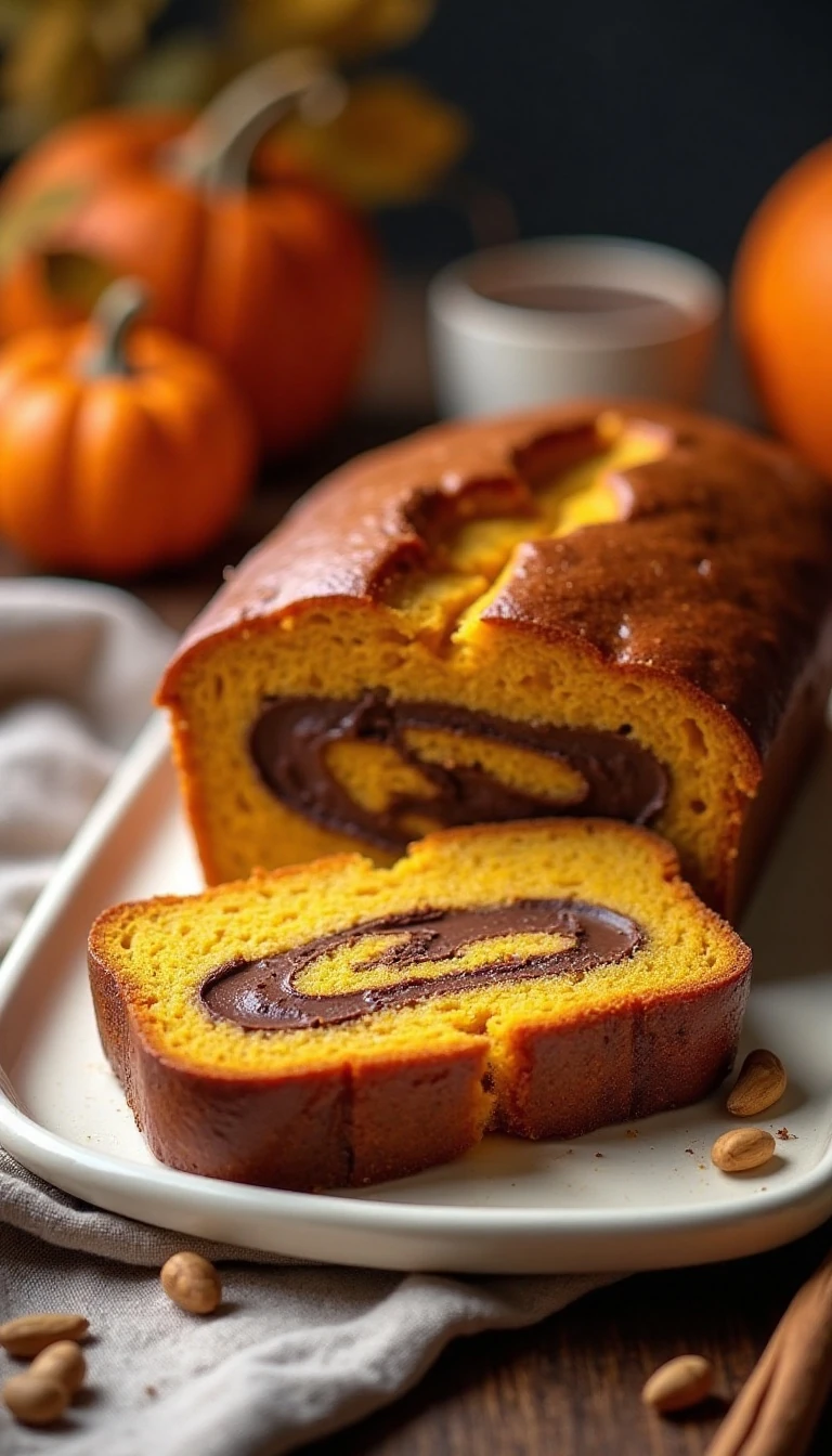 Nutella-Swirled Pumpkin Bread Recipe for Fall Baking