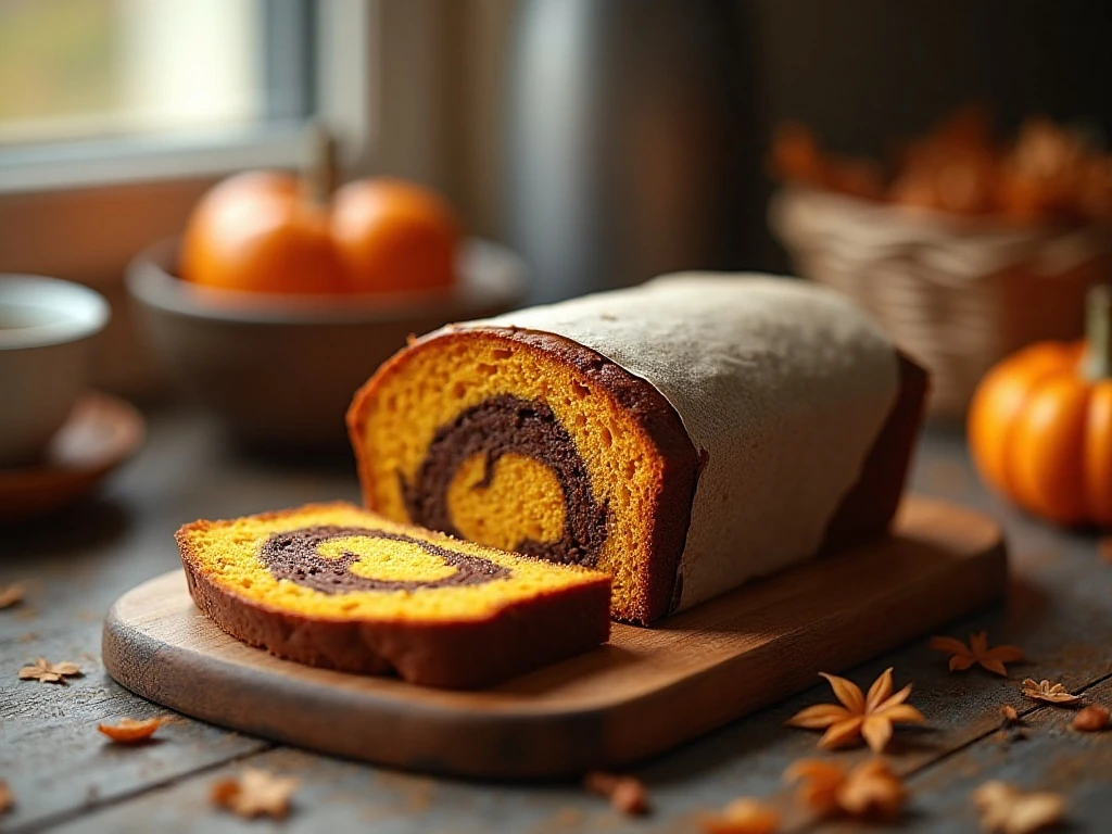 Wrapped and sliced pumpkin bread ready for storage or serving