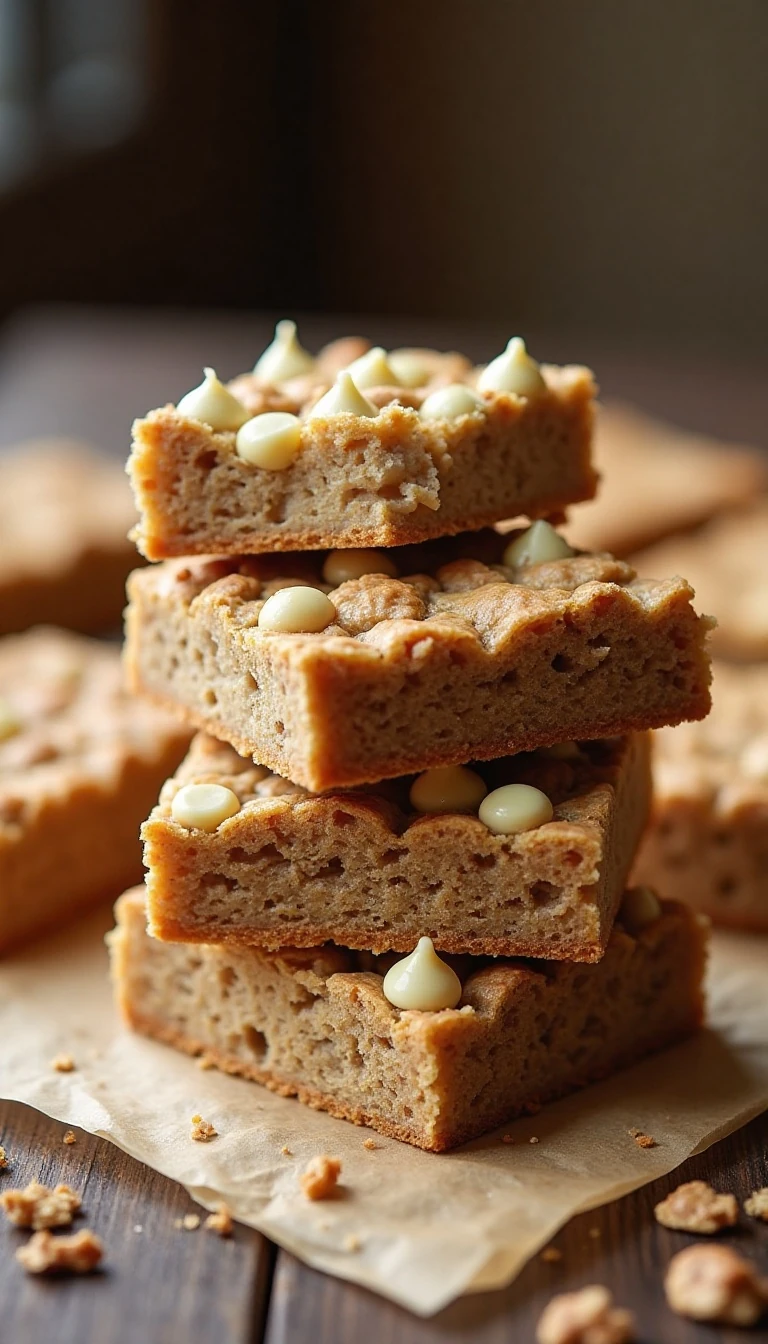 Chewy Oatmeal Bars with White Chocolate Chips Recipe