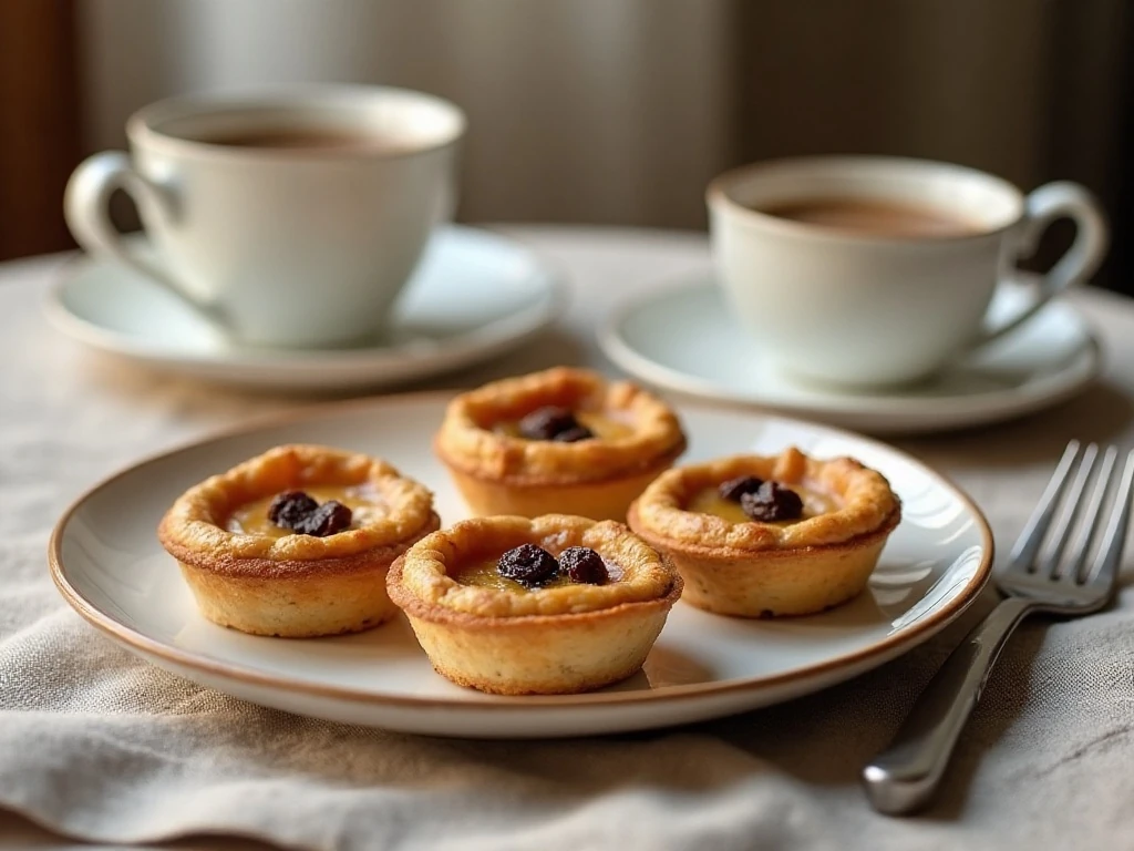 Butter tarts served with coffee for dessert