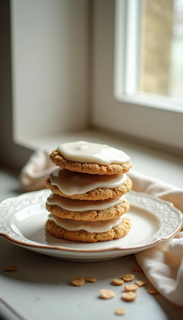 Old-Fashioned Iced Oatmeal Cookies Recipe