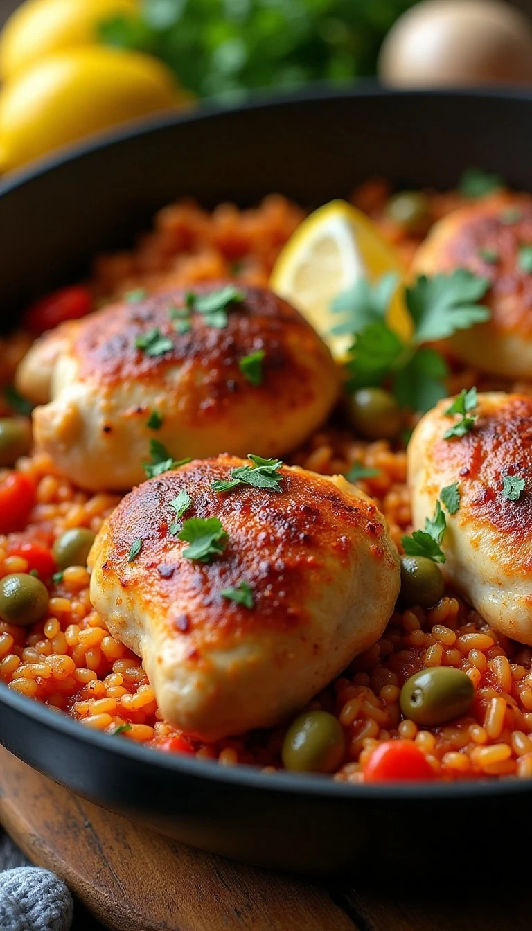 One-Pan Spanish Chicken and Rice Recipe