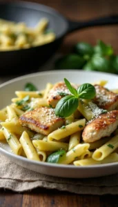 Easy One-Pot Creamy Pesto Chicken Pasta Recipe