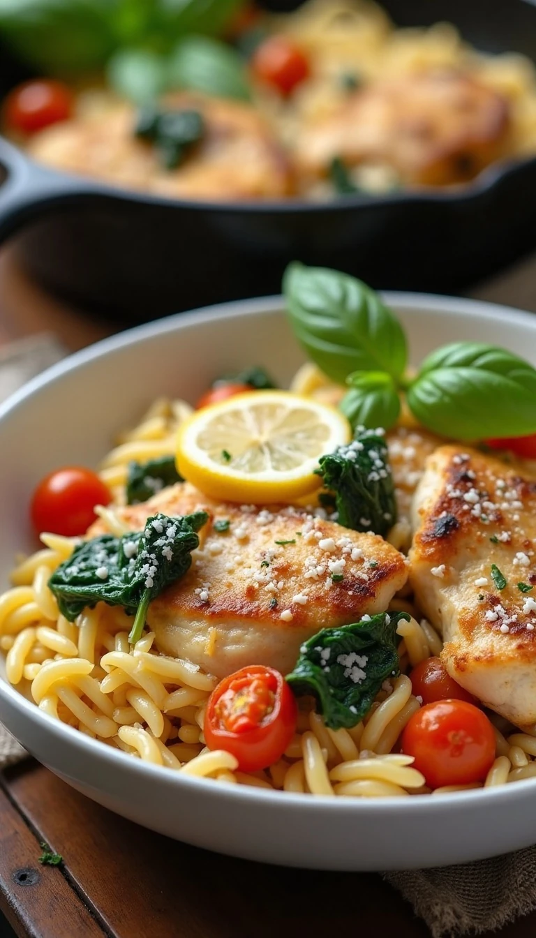Easy One-Pot Italian Chicken and Orzo Recipe to Try Tonight
