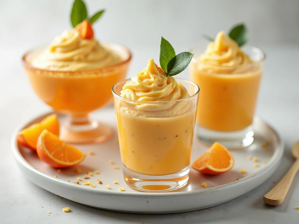 Chilled Orange Fluff ready to serve