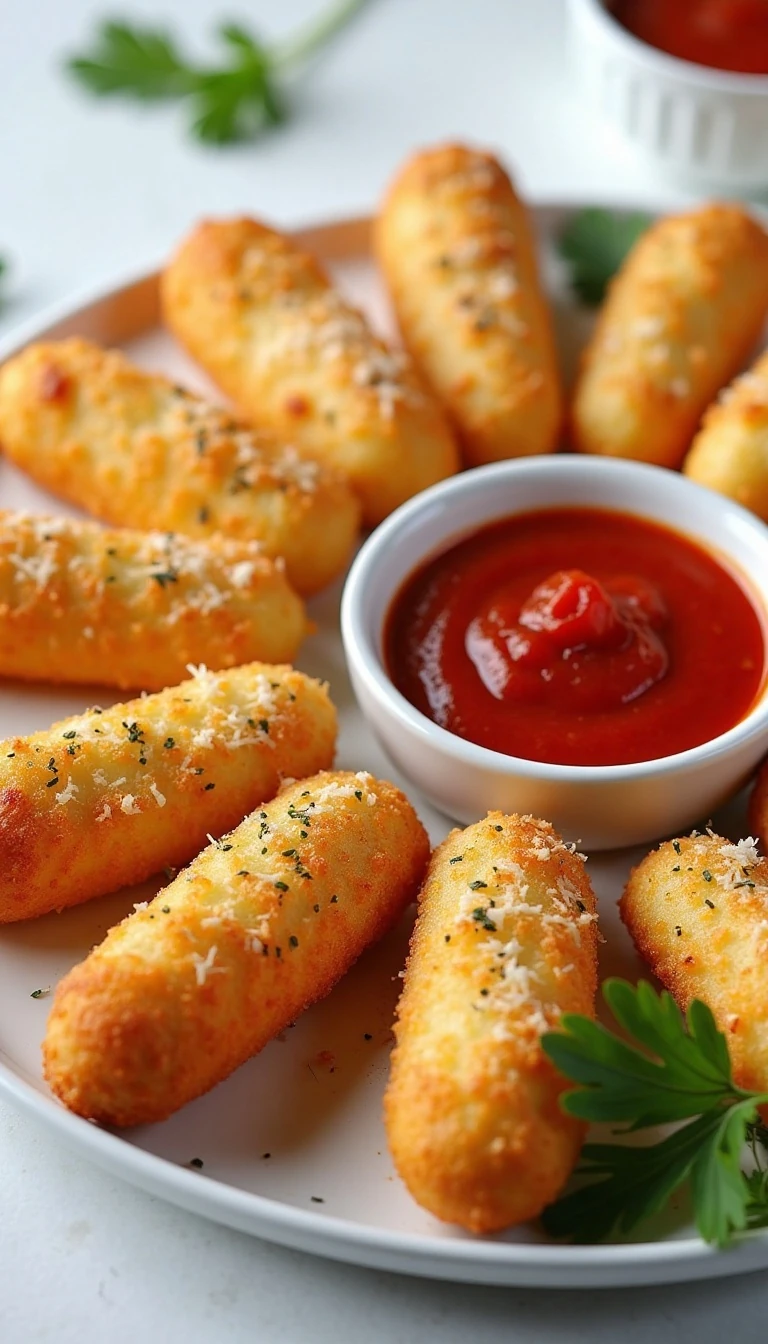 Easy Oven-Baked Mozzarella Sticks Recipe