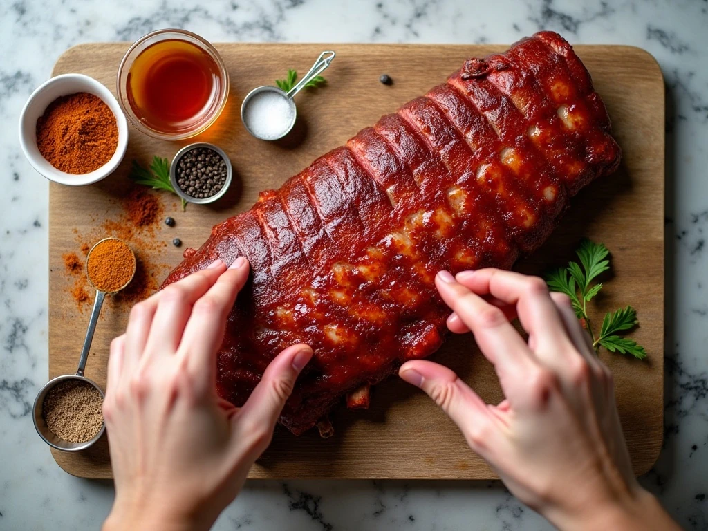 Ingredients for easy oven BBQ country-style ribs
