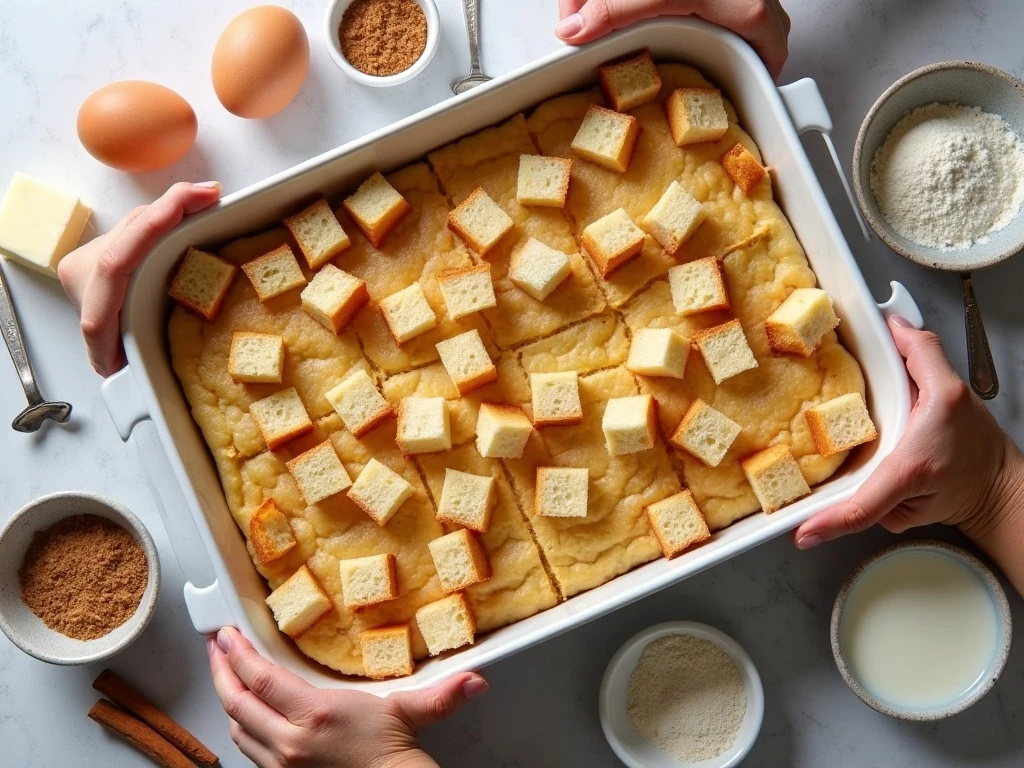 Ingredients for overnight French toast casserole
