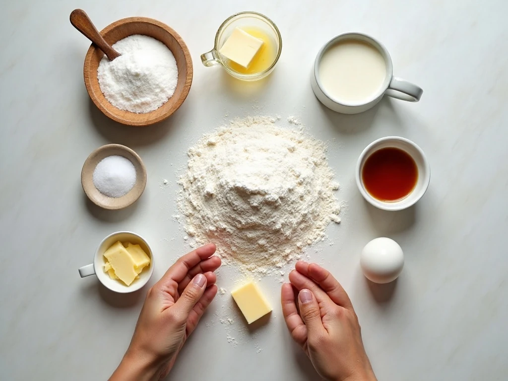 Ingredients for pancakes without baking powder