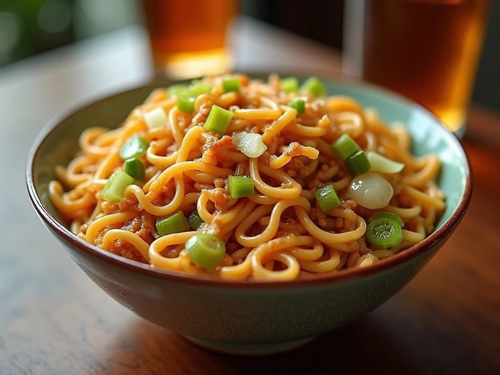 Homemade copycat Panda Express chow mein in a serving bowl